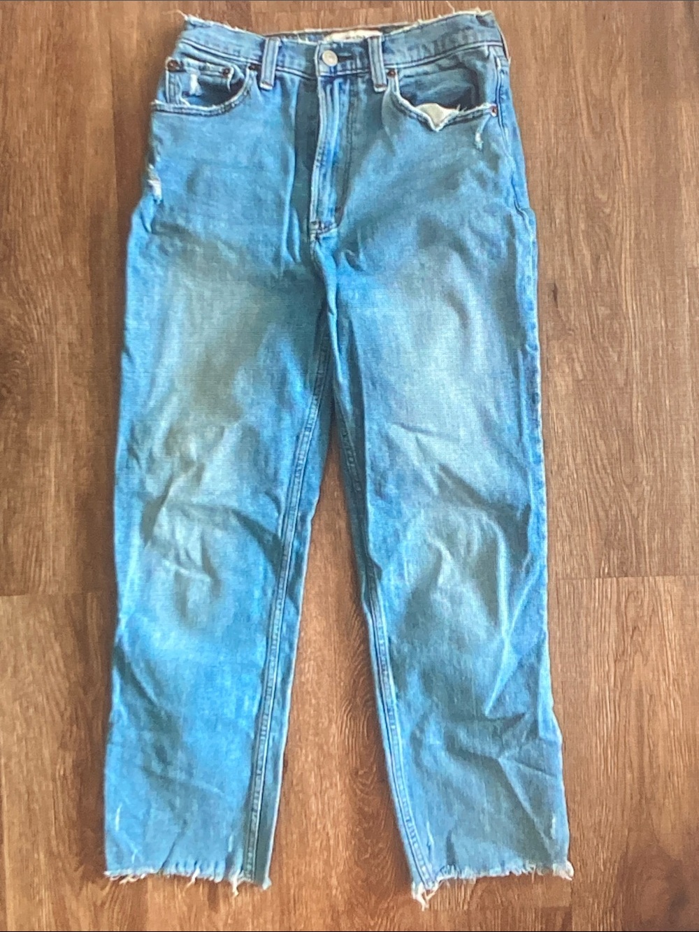 Abercrombie & Fitch Blue Wide Leg Jeans